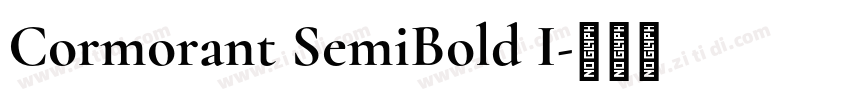 Cormorant SemiBold I字体转换